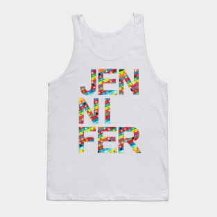 Jennifer, name, typography Tank Top